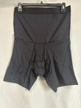 Men's High-Waist Black Performance Shapewear  Boxer Briefs